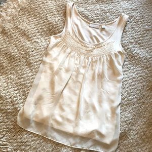 New York and Co beige ruffled tank